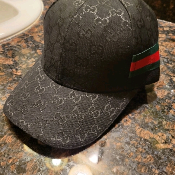 Gucci Black Monogram Baseball Cap - Picture 3 of 11